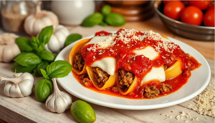 stuffed shells with meat