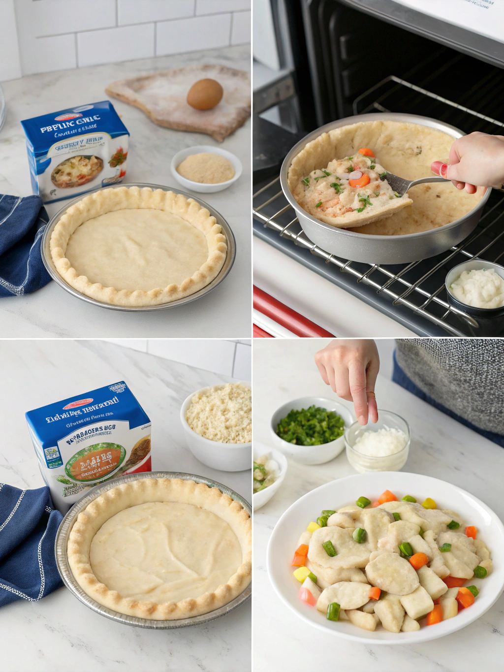 pillsbury chicken pot pie preparing steps