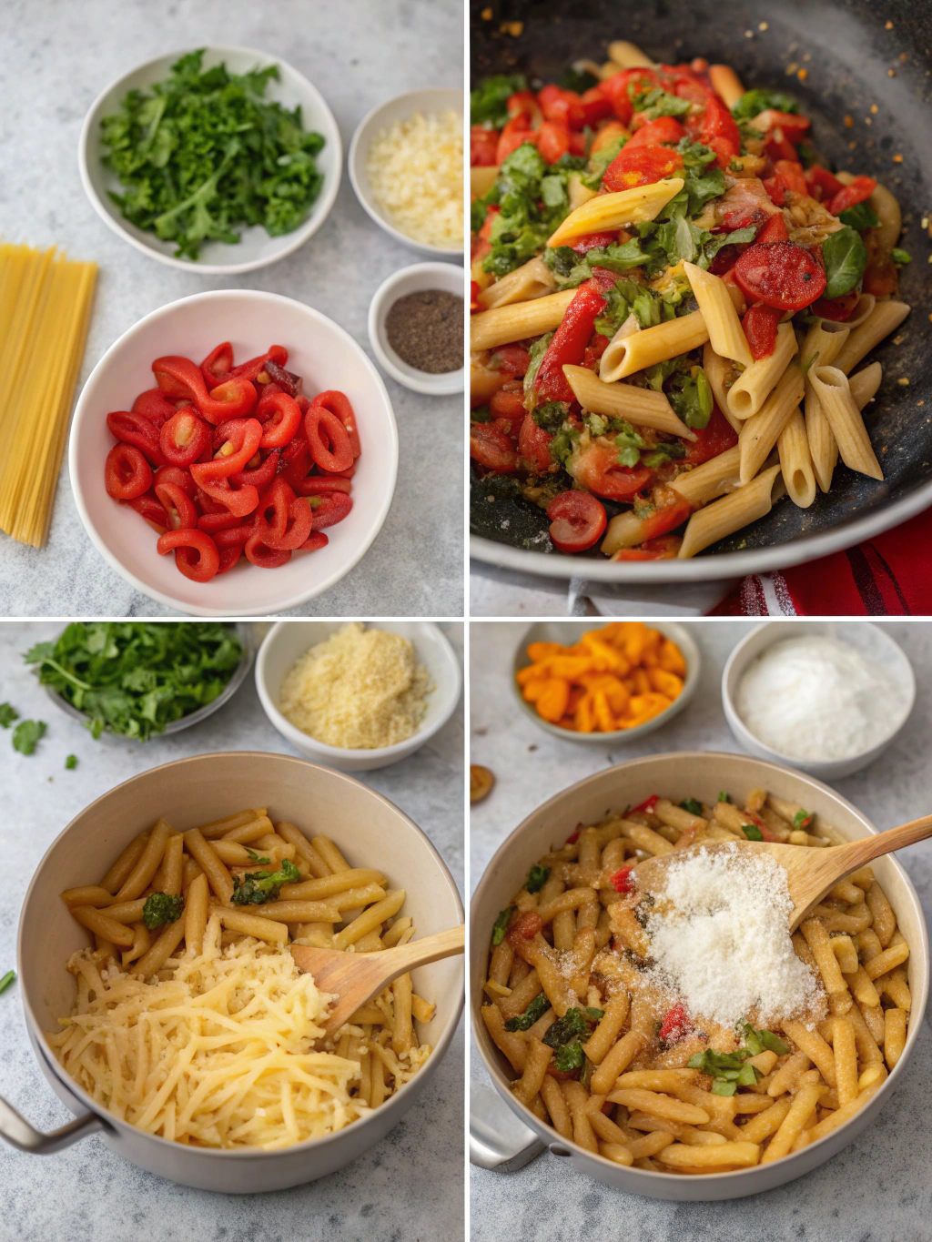 rasta pasta recipe preparing steps