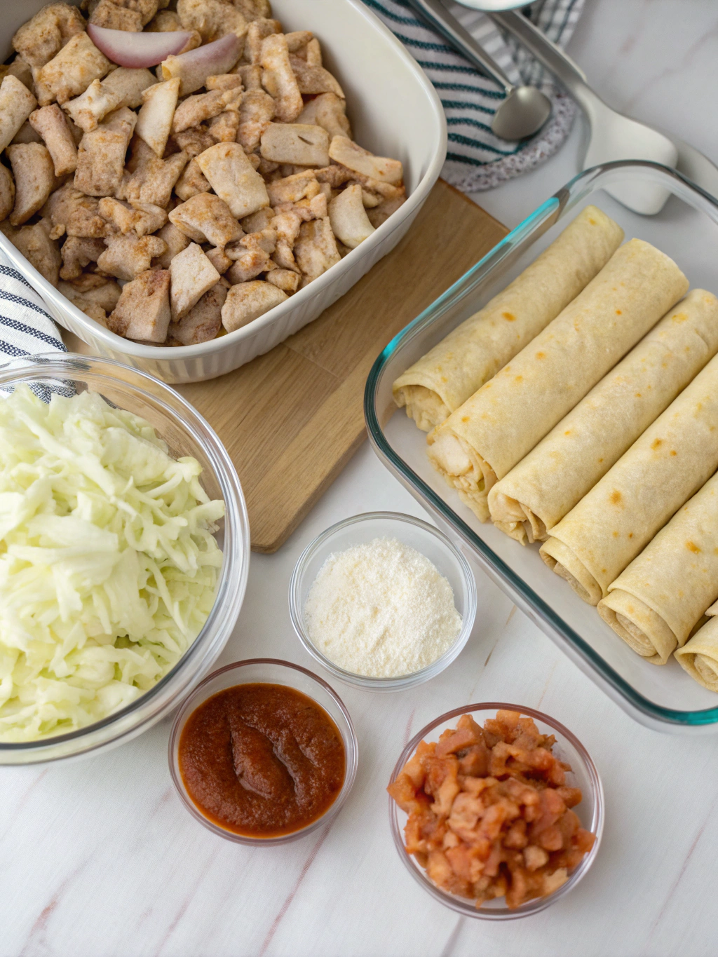 easy chicken enchilada recipe preparing steps