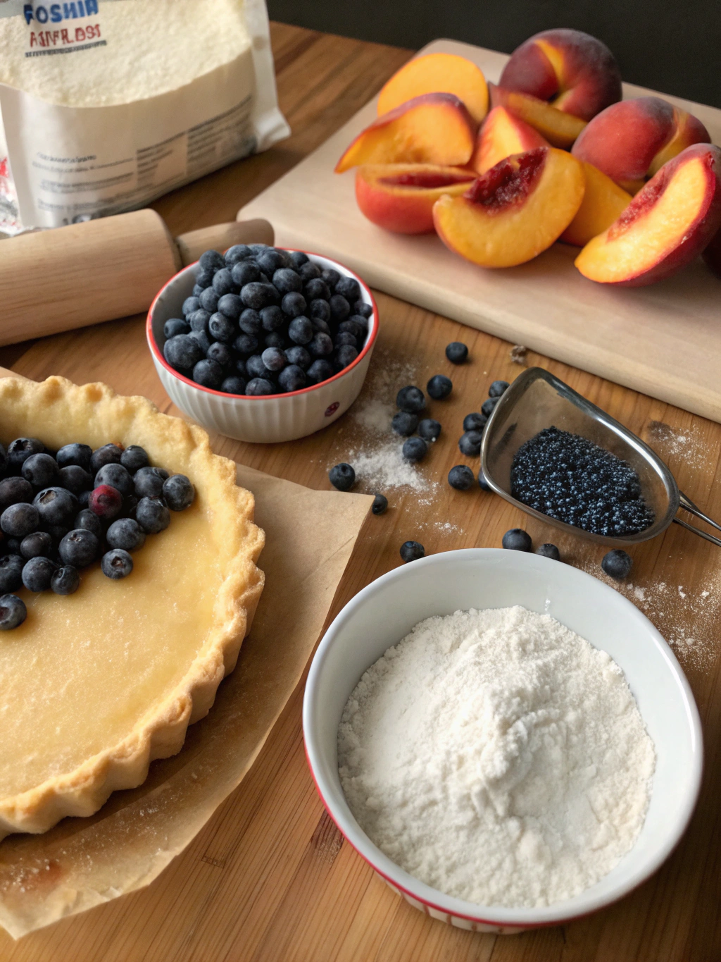 peach blueberry pie ingredients