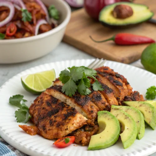 Juicy chipotle chicken grilled with smoky seasoning and fresh herbs.
