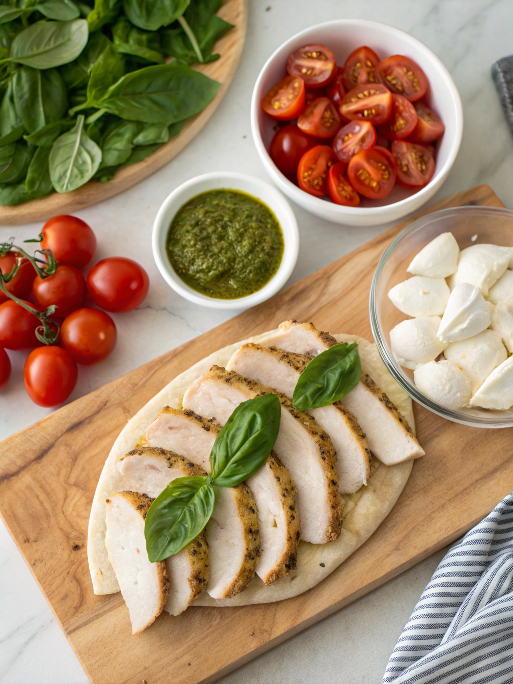 Chicken Pesto Pizza ingredients