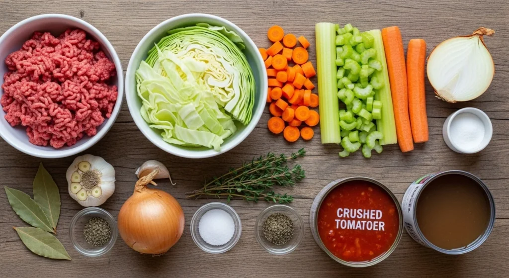 Ingredients Hamburger Cabbage Soup