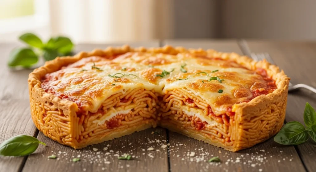 homemade spaghetti pie